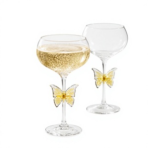 Verres à cocktail transparents en borosilicate faits à la main de 385 ml, sans plomb, coupe Martini, verres à Margarita, verrerie de bar réutilisable en gros - Product Image 2