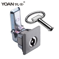 Cerraduras universales cuadradas con inserto de llave, clasificación IP65 para gabinetes, archivadores, cajas de efectivo y cajas de cartas, cerraduras de puerta de aleación de zinc pintadas de negro YOAN