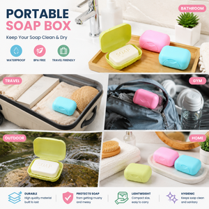 Boîte à Savon Carrée Portable en PP, Étui de Voyage Scellé pour Savon, Idéal pour la <span class=keywords><strong>Douche</strong></span> et la Salle de Bain à Domicile - Product Image 4