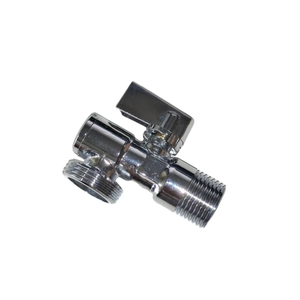 Robinet d'angle en laiton avec filtre, filetage externe, forgé, chromé, pour eau, taille de port 1/2 po, joint PTFE, manuel, direct usine - Product Image 4