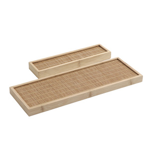 Bandeja de Bambú, Madera Maciza Hecha a Mano, Decoración Natural para el Hogar, Juego de Portavasos - Product Image 5