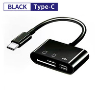 Adaptador de lector de tarjetas USB 3,1, 3 en 1, 3 en 1, OTG para PC/teléfono móvil, compatible con tarjetas SD/TF/XD/CF/SM, instalación externa