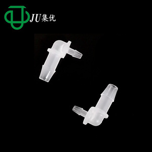 Coude réducteur à 90 degrés JU, diamètre 1/8 x 1/4 po, connecteur flexible en plastique PP pour tuyaux de plomberie - Product Image 1