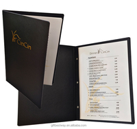 Precio de fábrica al por mayor cubierta libro carpeta 20 páginas encantador Rectangular menú de madera