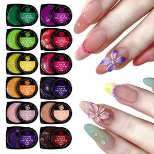 Kit de Gros 12 Couleurs Gel UV 3D Acrylique pour Sculpture d'Ongles, Modélisation LED, Outil d'Art Floral pour Manucure - Product Image 2