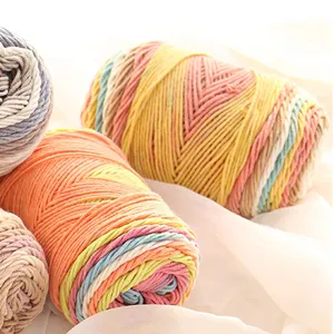 Tricot tricot pull mi-épais pardessus fil crocheté écharpe chapeau usine vente en gros laine