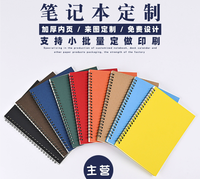 Cahier de notes personnalisé à reliure spirale monochrome simple à couverture rigide et à reliure en spirale Cahier 3D personnalisé à reliure métallique Vente en gros