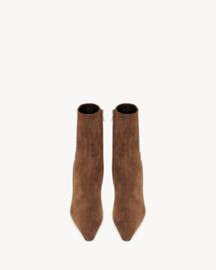 Stivaletti da Donna in <span class=keywords><strong>Camoscio</strong></span> <span class=keywords><strong>Marrone</strong></span> Autunno Inverno, Punta Affusolata, <span class=keywords><strong>Tacco</strong></span> <span class=keywords><strong>Alto</strong></span>, Cerniera Laterale, Caldi, per Ufficio e Casual, Vendita all'Ingrosso - Product Image 2