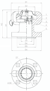 Dxk40 đông lạnh sạc khớp nối được thiết kế kết nối <span class=keywords><strong>Fling</strong></span> Manifold Hose tải dỡ bỏ các doanh Áp dụng trên đông lạnh tàu - Product Image 2