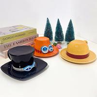 Taza de Cerámica Creativa Wowei de una Pieza con Diseño de Anime Monkey D., Taza de Agua con Forma de Sombrero, Taza de Café Creativa para Cosplay, Promocional