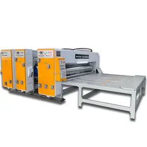 Máquina de impressão manual de caixa ondulada pequena, máquina de impressão, máquina de papel de impressão, corretor de 2 cores, máquina de papel cortado