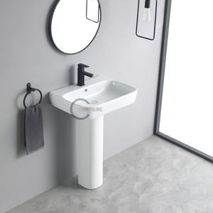 Lavabo colonne basique abordable, moderne et minimaliste pour salle de bain - Product Image 6