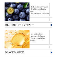 Crème Nettoyante et Sérum Visage Doux, Apaisant, Rajeunissant, Hydratant et Éclaircissant à la Niacinamide et Myrtille de Chine pour la Vente en Gros