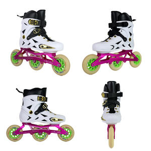 Patins à roulettes en fibre de carbone personnalisables OEM ODM Ruidongle pour enfants et adultes, ajustables, 3 roues, roulettes PU clignotantes - Product Image 2