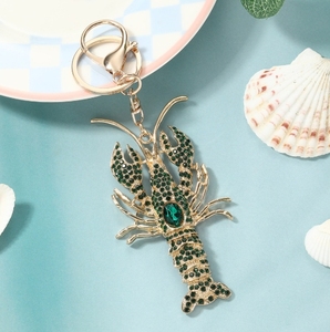 Porte-clés pendentif mousqueton vintage en métal, motif dessin animé de crabe marin - Étanche, léger, cadeau créatif - Product Image 6