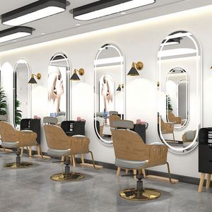Mobilier de salon de maquillage de luxe Miroir de coiffure à deux côtés avec support pour sèche-cheveux - Product Image 1