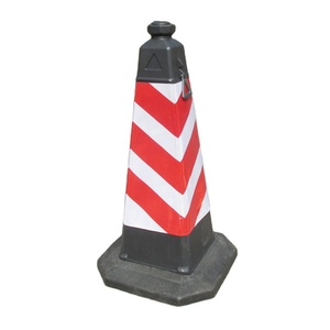 Cône de signalisation pliable Shunlu A037 haute visibilité, 75 cm de hauteur, en PVC et HDPE, base de 38x38 cm, 4,2 kg, réfléchissant et de sécurité - Product Image 1