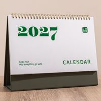 Calendrier de bureau personnalisé imprimable numérique, style rétro créatif, plan mensuel 2027, ornement de bureau