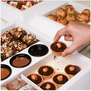 Cajas de Papel con Logotipo Personalizado en Forma de Pirámide para Empaquetar Pasteles, Tartas de Té de la Tarde, Repostería, Chocolate y Galletas, Empaque de Alimentos para Panadería con Gofrado - Product Image 2