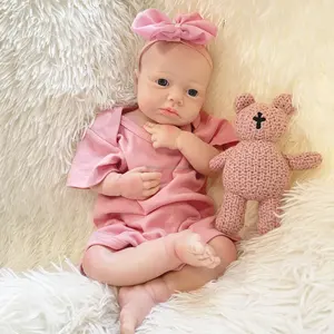 Boneka bayi silikon seluruh tubuh, boneka bayi silikon lukis Bebe Reborn silikon