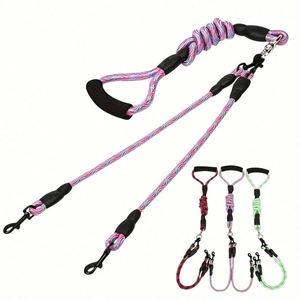 Correa Doble para Perros, Sin Enredos, Reflectante, para Paseo y Entrenamiento, con Dos Asas Acolchadas y Cómodas - Product Image 1