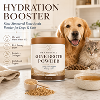 Concentré de Bouillon d'Os Premium pour Animaux – Bœuf et Cerf Légèrement Cuites – Collagène Naturel et Curcuma pour la Mobilité Articulaire et la Santé Intestinale – Vente en Gros