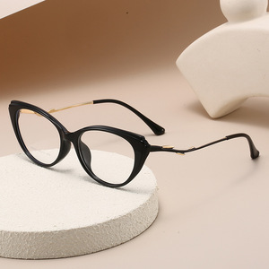 Cat Eye Full-<b>Frame</b> Eyeglasses <b>Frames</b> Full Rim Lightweight Solid Color Women's Fashion Clear Pink <b>Frame</b> for Daily Wear - Product Image 2