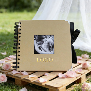 Álbum de <span class=keywords><strong>Fotos</strong></span> de Boda Coreano de Papel Kraft Duro Personalizado en Lotes Pequeños para <span class=keywords><strong>Fotos</strong></span> de Cámara Instantánea, Recargable, 60 Hojas, Caja de Regalo - Product Image 1