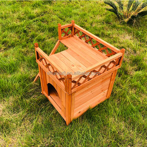 บ้านสุนัขไม้ SDD001 สำหรับใช้ภายในและภายนอกอาคาร พร้อมบันได - Product Image 3