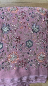 Nouvelle collection, vente chaude, tissu en géorgette non tissé respirant, perles, dentelle brodée pour filles - Product Image 4