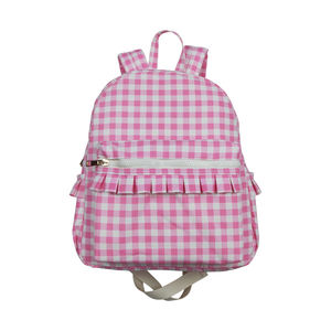 ชุดรอมเปอร์เด็กเล็กสีชมพูลายตารางหมากรุก ผ้าฝ้ายออร์แกนิค ติดซิป ฤดูใบไม้ผลิ สินค้าคุณภาพสูง ขายส่ง บูติก สินค้ามาใหม่ - Product Image 3