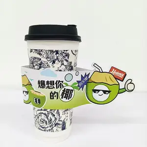 Promotional Oem Offered Disposable Paper Cup 12 16 20 Oz Coffee Tea Disposable Cup Coffee Cup Sleeve Custom Craft Paper