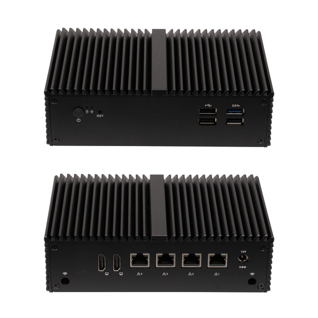 Qotom Q10921G4 Desktop Mini PC Alder Lake-N N97 Quad Core 3.6GHz 4 Ethernet Fanless Mini Computer