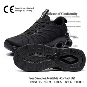 <span class=keywords><strong>Scarpe</strong></span> Antinfortunistiche con Punta in Acciaio, Tomaia in Tessuto Traspirante, Resistenti all'Olio e Impermeabili, Suola Antiperforazione per Cantieri Edili - Product Image 2