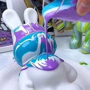 Kit di Pittura Acrilica Fluida Non Tossica Pronta all'Uso, 44 Colori Pre-miscelati per Arte Fluida su Tela, Orsetti Fai-da-Te e Studi Artistici, Asciugatura Rapida - Product Image 2