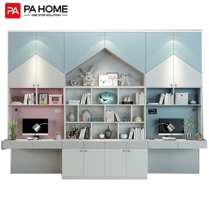 Pupitre <span class=keywords><strong>de</strong></span> madera con <span class=keywords><strong>biblioteca</strong></span> moderna para niños, mesa <span class=keywords><strong>de</strong></span> estudio con estantería - Product Image 1