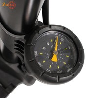 Jinta Multi Valve Floor Tire Inflator Built in Psi Bar Pressure Gauge Plastic Foot Pedal Bike Motorcycle Scooter Pump