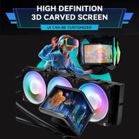 RS360 3D DS Pantalla LCD Refrigeración por Agua de CPU 300W TDP 2500RPM Ventiladores con Rodamiento Fluido Intel LGA1700 AM5 Caja de Ordenador para Juegos