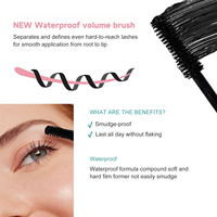 Mascara noir 4D en fibres de soie pour cils, maquillage des yeux, imperméable, longue tenue, extension, marque privée, vente en gros