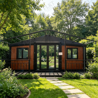 FLKT Maison conteneur préfabriquée moderne de luxe extensible de 40 pieds pour jardin, 3 chambres, résistante aux intempéries et au feu, modulaire et mobile, idéale pour hôtel