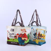 Sac fourre-tout en bâche PP tissé laminé grande capacité, réutilisable, pour emballage publicitaire et expédition, vente en gros, 100 pièces