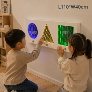 Paneles de Espejo Infinito para Estimulación Sensorial, Juguete Visual, Espejo de Túnel Infinito Montado en la Pared, Luces Relajantes para Terapia del Autismo - Product Image 1