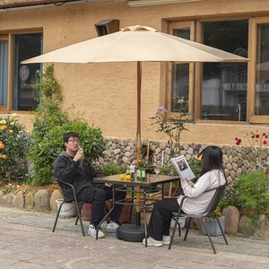 Wholesale 2.7M <strong>Garden</strong> Furniture Large Outdoor <strong>Parasol</strong> Patio Umbrella,Patio Outdoor Umbrella with <strong>Table</strong> <strong>and</strong> <strong>Chair</strong> for Coffee Shop - Product Image 3