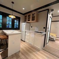 Maison préfabriquée de luxe FLKT avec structure en acier galvanisé, conteneur extensible de 20 pieds ou 40 pieds, maison pliable portable, mini-maison habitable