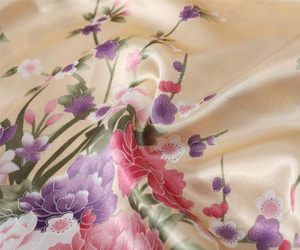 <span class=keywords><strong>Vestaglia</strong></span> <span class=keywords><strong>Lunga</strong></span> in Raso Floreale Leggera e Morbida per Donna, Abbigliamento da Notte - Product Image 5