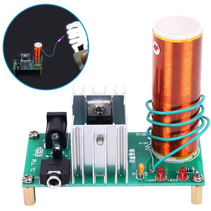 미니 테슬라 코일 DIY 키트 DC 15-24V 15W 테슬라 음악 코일 플라즈마 스피커 전자 키트 아크 플라즈마 과학 장난감