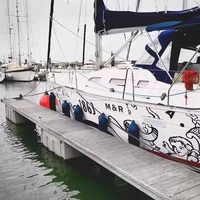 Pare-chocs gonflables marins en PVC anti-collision F0, protection pour quais, 115x450mm, accessoires pour bateaux et yachts