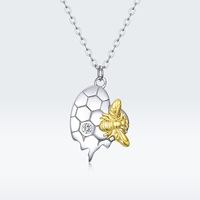 S925 sterling silber halskette liebe beehive honig biene Europäischen und Amerikanischen mode halskette SCN396