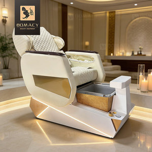 Sillón de Pedicura de Lujo de Nuevo Estilo, Logotipo Personalizado, Masaje de Espalda + Respaldo Reclinable Ajustable, Color Personalizado, Muebles de Salón de Alta Gama - Product Image 2