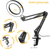 Lampe de table grossissante LED disponible en trois couleurs, intensité réglable, idéale pour un travail manuel